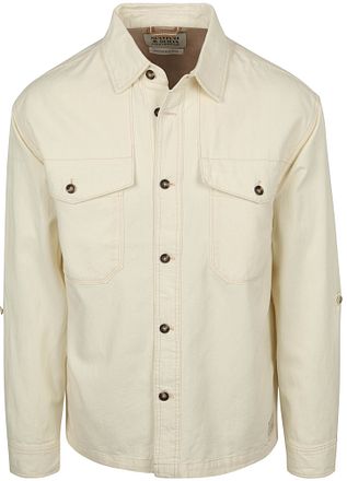 Scotch and Soda Hemdjacke Cotton Linen Ecru