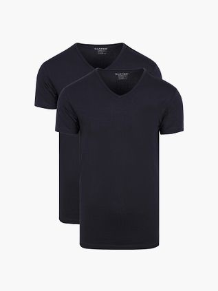 Slater T-shirts Stretch Lot de 2 Col-V Bleu Marine