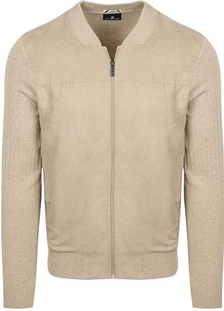 State Of Art Vest Zip Bomber Beige