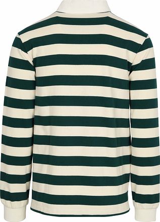 Steppin' Out Rugby-Poloshirt Streifen Grün Ecru