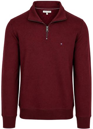 Tommy Hilfiger Pull Col Zippé Burgundy