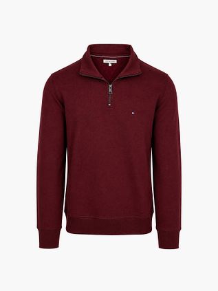 Tommy Hilfiger Sweat Half Zip Pullover Burgundy