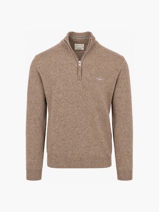 Gant Halfzip Laine D'Agneau Sweater Camel
