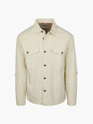 Koszulokurtka Scotch and Soda z bawełny i lnu w kolorze ecru