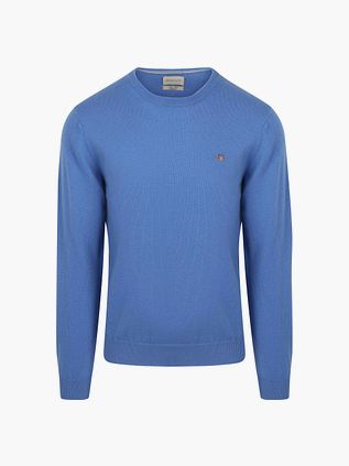Pullover GANT in lana d’agnello blu medio