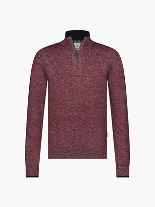 State Of Art Halv Zip Trøje Rød