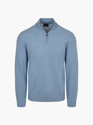 Steppin' Out Half Zip Pullover Merinowolle Hellblau