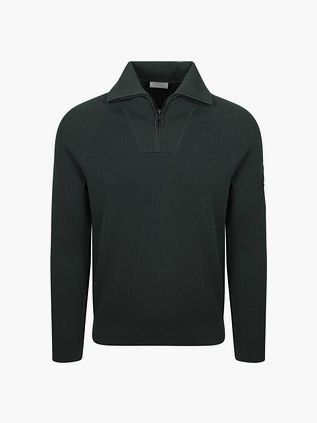 Suitable Half Zip Pullover Tias Cooldry Knit Moosgrün