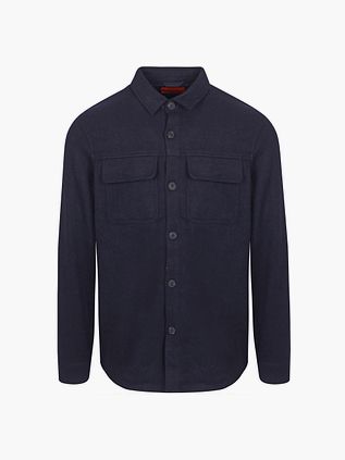 Suitable Overshirt August i Uldmiks i Marineblå