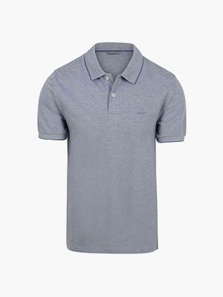 Gant 2Tone Piqué Poloshirt Blauw