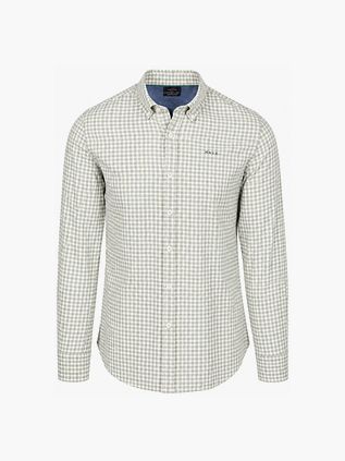 NZA Hemd BD Clive Twill Check Ranger Grün