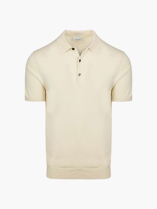 Profuomo Knitted Polo Ecru