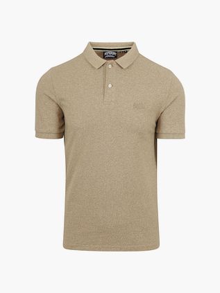 Superdry klasyczne Polo melanż beżowe