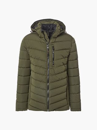 Casa Moda jakke med hætte i olivengrøn