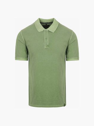 CASAMODA Polo Piqué Garment Dye Zielone