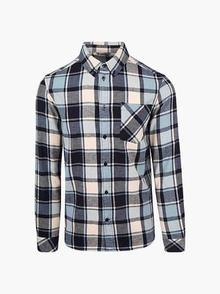 KnowledgeCotton Apparel Skjorte Lysblå Rutet