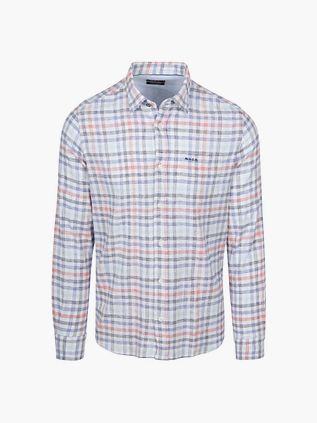 NZA Chemise Picton Mélange Lin Multicolore À Carreaux