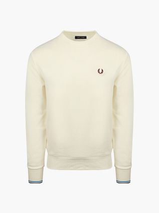 Fred Perry Sweater Logo Ecru