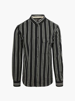 Koszula Anerkjendt Leif Structure Stripe antracytowa