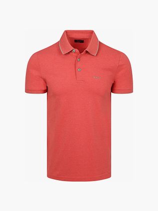Koszulka polo NZA Henley Piqué w kolorze czerwonym