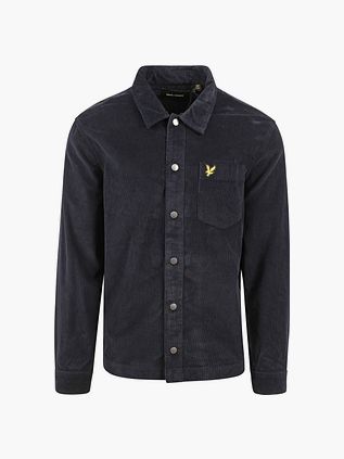 Lyle and Scott Overshirt I Bløde Fløjlsmaterialer, Marineblå