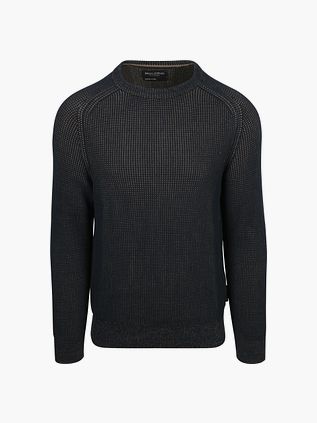 Marc O'Polo genser Structured Bi-Farget Marineblå
