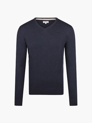 McGregor Trøje i Merino-blanding med V-udskæring i Marineblå