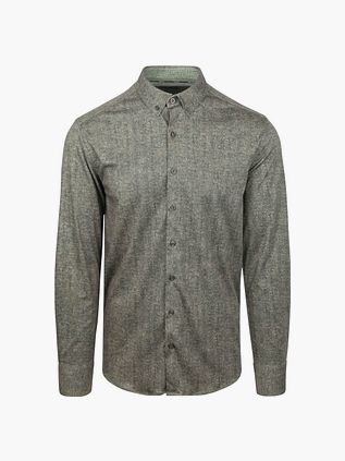 State Of Art Skjorte i Jersey Herringbone Grøn