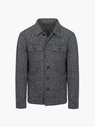 Suitable Overshirt Uldmiks Grå Blå