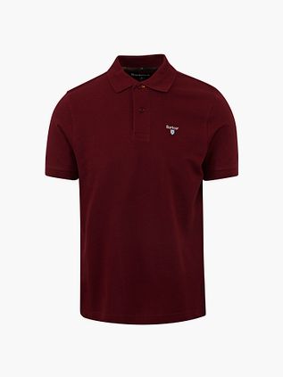 Barbour Tartan Pique Polo Bordeaux