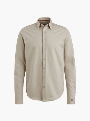 Cast Iron Skjorte Twill Jersey Beige