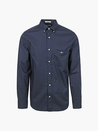 Gant Casual Skjorte i Poplin Navy