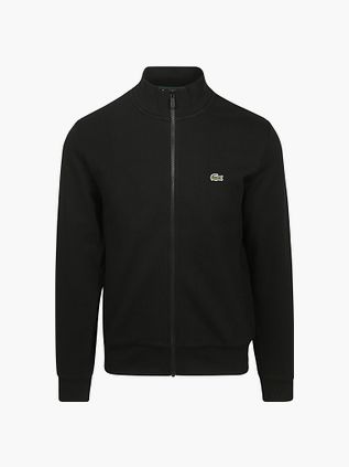 Lacoste Sweatjakke med hel lynlås Sort