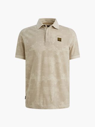 PME Legend Poloshirt Piqué Print Beige
