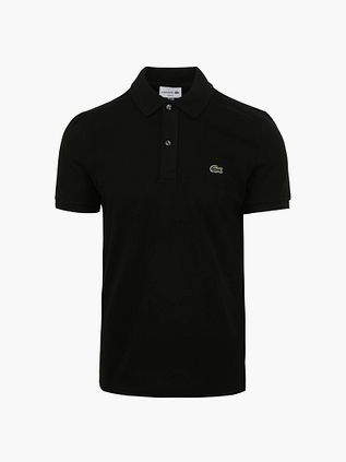 Polo Lacoste in piqué nera