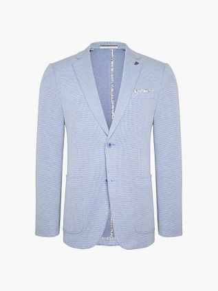 R2 Halvforet Blazer Trykt Lyseblå