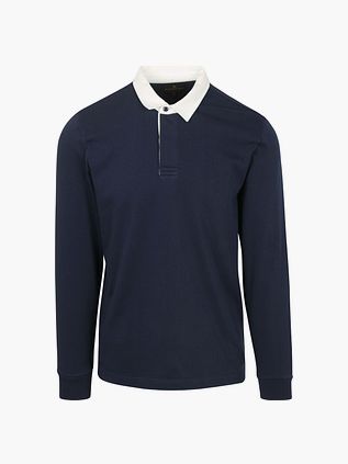 Steppin' Out langermet rugby-poloskjorte navy