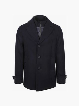 Steppin' Out Mantel Caban Uld Marineblå