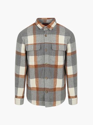 Suitable Overshirt August mezcla de lana gris