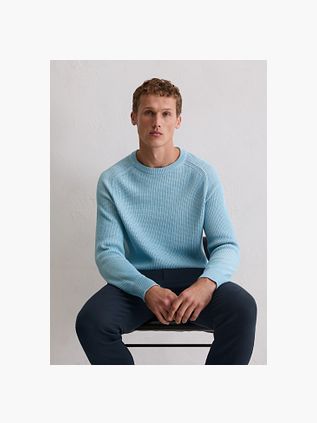 Marc O'Polo Pullover Structured Bi-Colour Blau