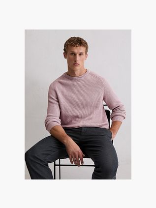 Marc O'Polo Pullover Structured Bi-Colour Mauve
