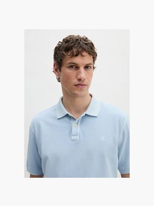 Marc O'Polo Pikétröja Piqué Dusted Blå