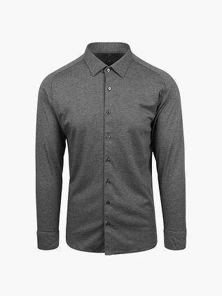 Desoto Koszula non-iron z kołnierzykiem Kent, melange, szara