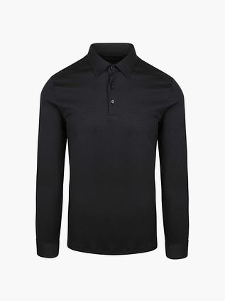 Desoto Langærmet poloshirt Essential Sort