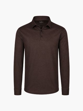 Desoto Longsleeve Poloshirt Essential Braun