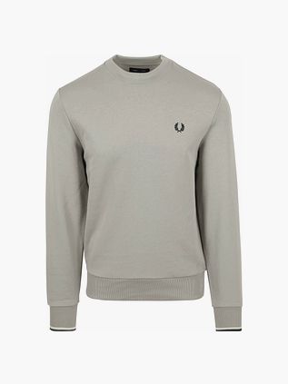 Jersey Fred Perry con logo en gris limestone