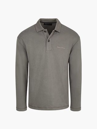 Marc O'Polo Longsleeve Heavy Poloshirt Graphite Dust