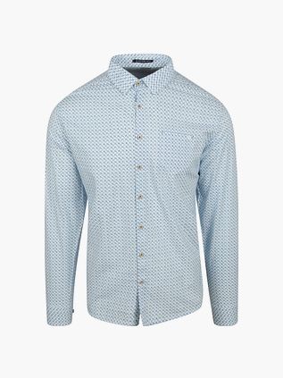 No Excess Skjorte Med Lysblåt Print