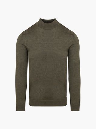 Profuomo turtleneck i merinould, olivengrøn