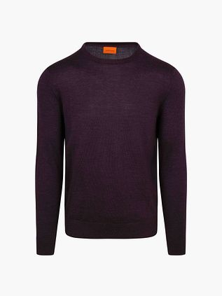 Suitable Merino Pullover Paars